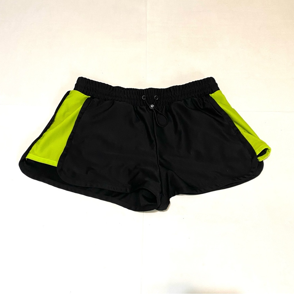 Sports Illustrated Black and Green Women's Athletic Shorts